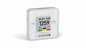 Aranet4 langaton anturi näytöllä sisätilan ilmanlaadun valvontaan