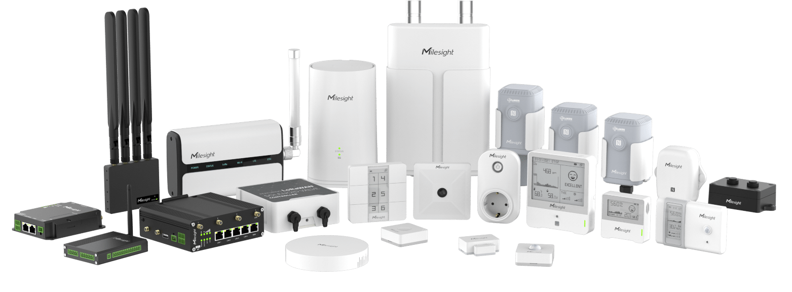 Milesight LoRaWAN anturit ja yhdyskäytävät sekä 4G/5G IoT reitittimet. Etävalvonta, etäohjaus ja etätiedonkeruu.