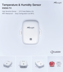 Milesight EM300-TH-868M LoRaWAN lämpötila kosteus anturi